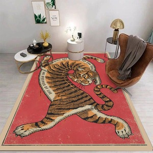 <span class=keywords><strong>Tappeto</strong></span> Morbido di Lusso a Grande Superficie, Stile Retrò con Animali, per Soggiorno, Stampa Astratta, Decorazione per Camera dei Bambini, Arredamento Casa - Product Image 1