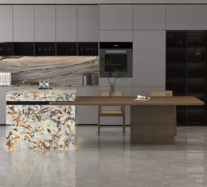 Ensemble de salle à manger de luxe personnalisé en bois de manguier massif avec tête de lit, tables et chaises modernes pour la conception d'intérieur commercial - Product Image 3