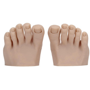 Realistic <b>Silicone</b> Foot Model Light Dark Skin Nail Art Training Practice Display <b>Tool</b> for Academy - Product Image 4
