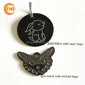 Grade A 18K Emas Stainless Steel Kecil Logo Engraved Kustom Bentuk Oval Logam Perhiasan Kategori untuk Kalung/Gelang