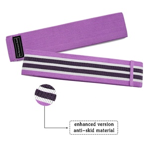 Bande de résistance en tissu pour les hanches, bandes de fitness pour les fessiers, bandes d'exercice longues pour les tractions, yoga, ensemble de bandes d'entraînement, logo personnalisé, entraînement à domicile, entraînement du corps - Product Image 3