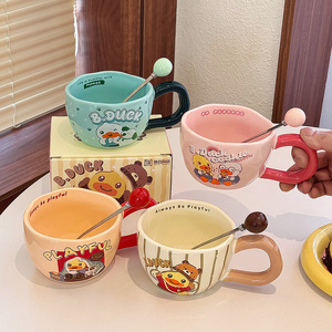 Little Yellow Duck <b>Ceramic</b> <b>Mug</b> 330Ml Cartoon Design With Handle For Home Office Use - Product Image 3
