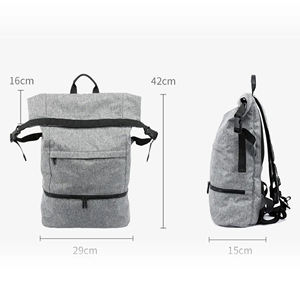 Mochila Deportiva Resistente al Agua, Mochila para Portátil, Mochila Enrollable, Mochila de Viaje con Compartimento para Zapatos - Product Image 2