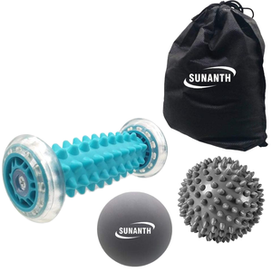 Juego de masaje de tejido profundo MR Sports, rodillo masajeador de pies, bolas puntiagudas de Lacrosse hechas de goma duradera para aliviar la fascitis Plantar - Product Image 1