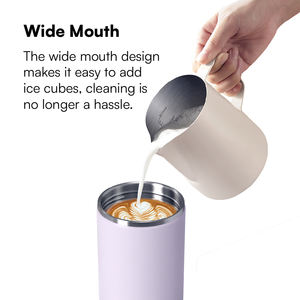 Mug en acier inoxydable de luxe Atlas avec logo personnalisé - Cadeau d'entreprise, tasse de bureau écologique avec couvercle - Product Image 5