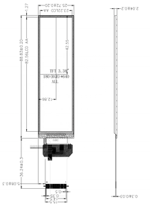 Topwin TFT-LCD, resolusi tinggi 3.38 ''3.38 inch 3.38 inch 180x640 pixel penuh warna TFT-LCD panel display LCM TFT338A1 - Product Image 2