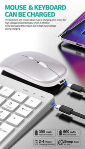 Custom Clavier Et Souris Sans Fil Wireless <b>Keyboard</b> Mouse Set White Color Wireless Color Changing <b>Keyboard</b> and Mouse - Product Image 2