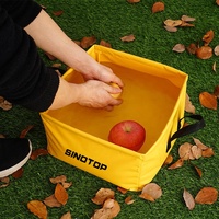 SINOTOP logo personnalisé 13L 500D PVC bâche mode Portable pliable fruits lavage pêche en plein air étanche seau pliant