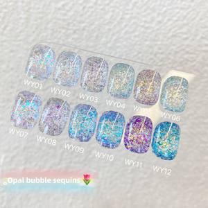 Großhandel Trend White ning Platinum Nagellack Gel Neue große Pailletten Sparkling Toe Art Spiegel pulver - Product Image 5
