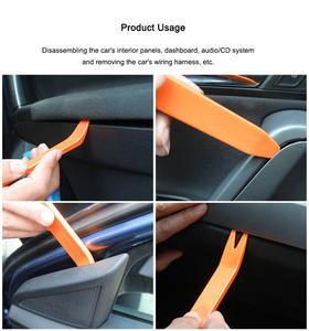 Set di 4 attrezzi in plastica per la rimozione di CD auto e pannelli interni - Strumenti fai da te - Product Image 5