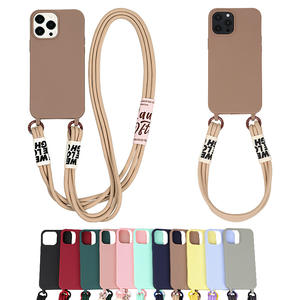 Étui de téléphone porte-collier à bandoulière pour <span class=keywords><strong>Iphone</strong></span> 15 14 13 12 11 Pro <span class=keywords><strong>Xs</strong></span> <span class=keywords><strong>Max</strong></span> lanière Tpu housse <span class=keywords><strong>avec</strong></span> <span class=keywords><strong>cordon</strong></span> sangle corde - Product Image 1