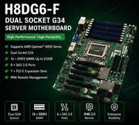 Carte mère de serveur Supermicro H8DG6-F à double socket G34, AMD Opteron 6100/6200, LSI SAS2008 intégré, 8 ports SAS RAID, IPMI 2.0, d'occasion