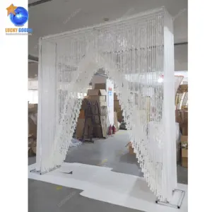 New Design Crystal Wedding Background Gold Wedding Backdrop for Wedding Stage Decoration ZL220420-1