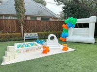Ensemble de jeux gonflables pour bébés et enfants avec rebondisseur bleu en PVC de 0,55 mm – Équipement gonflable intérieur/extérieur pour fêtes résidentielles et location