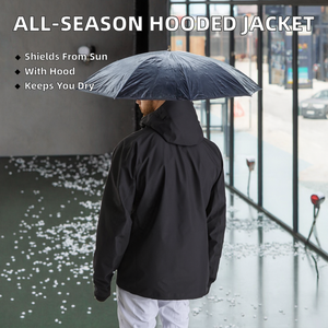 Blouson bomber à capuche unisexe printemps lapin, enduit, protection UV, fermeture éclair sécurisée, respirant, imperméable de qualité supérieure - Product Image 2