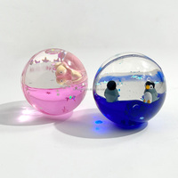 Balle rebondissante en plastique remplie de liquide sensoriel, couleur scintillante changeante, jouet anti-stress pour enfants et adultes, jouet à presser en TPU