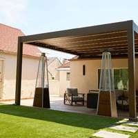 Pergola et gazebo en aluminium à lames orientables, écologiques, pour terrasse et balcon - Utilisation extérieure toute l'année, durables, imperméables, autoportants