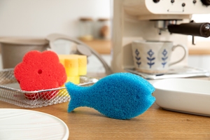 Mehrere Formen Kratzfreier Küchen-Waschschwamm Weich in Warmwasser-Temperatur Schwamm zum Reinigen - Product Image 3