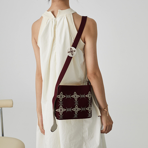 Của phụ nữ tùy chỉnh công suất lớn Jacquard mô hình thời trang và thân thiện với môi Crossbody túi và Vai Túi - Product Image 4