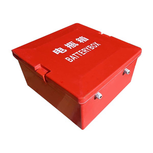 Boîte à batterie Totoro en fibre de verre 200Ah double taille marine rouge - Product Image 1