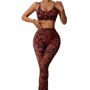 Conjunto Deportivo de 2 Piezas para Mujer, Sujetador Deportivo y Pantalones Cortos, Secado Rápido, Sin Costuras, Spandex/Nailon, para Gimnasio, Fitness, Yoga - Product Image 4