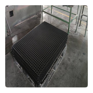 Revêtement de sol en caoutchouc - Carreaux carrés texturés imperméables, ignifuges et antidérapants pour ateliers d'usine, entrées de supermarchés - Product Image 2