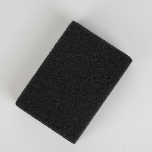 Éponge de nettoyage en polyester noir, <span class=keywords><strong>poreuse</strong></span> en nid d'abeille, haute mousse, réutilisable pour la cuisine, la vaisselle, le nettoyage des poêles antiadhésives - Product Image 2
