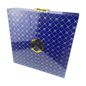 Custodia personalizzabile in legno MDF di alta qualità per Chips da Poker, piastrelle Mahjong-blu (opzione Logo adesivo) - Product Image 4