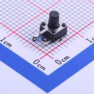 K2-1109DE-F4SW-01 Tactile Switch Through hole Component THT Switch Single Pole Single Throw Round Button 2.5N Right Angle Insert - Product Image 1