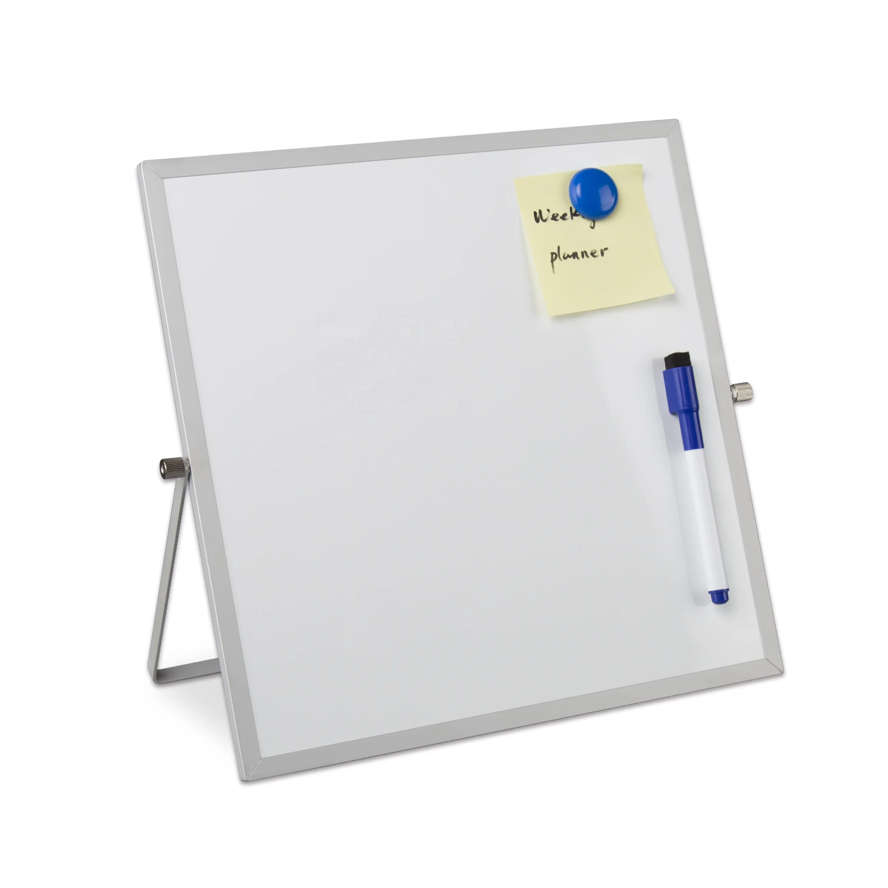 Reversible Double-sided Magnetic Board Dry Erase Board Standing Memo White Board for Office School