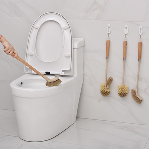 Brosse de toilette, brosse de nettoyage pour salle de bain domestique, brosse de toilette à long manche, brosse de nettoyage de toilettes gravée, vente en gros - Product Image 1