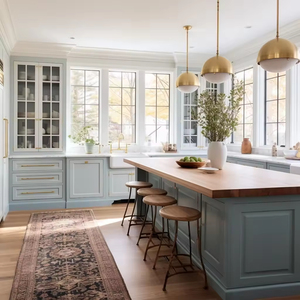 Современный кухонный шкаф в стиле Вермонт, самый продаваемый дизайн, деревянный кухонный шкаф с островными комплектами - Product Image 5