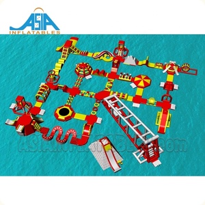 Tùy chỉnh ngoài trời thiết bị giải trí <span class=keywords><strong>Inflatable</strong></span> công viên nước trở ngại khóa học người lớn nổi đảo - Product Image 1