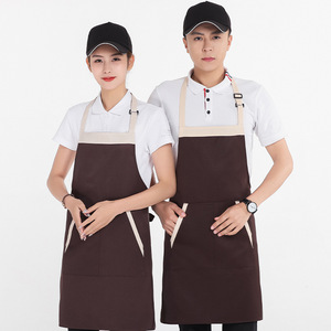 Custom Advertising <b>Aprons</b> Orange Polyester Waterproof Oil Proof For Restaurant Bar Waitstaff Uniforms - Product Image 2