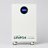 Batterie au phosphate de fer et de lithium empilable de 16 kWh à longue durée de vie avec surveillance par application Bluetooth pour le stockage d'énergie solaire domestique