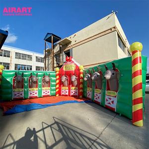 Renne gonflable de décoration de Noël, modèle de clôture de cuvette de renne gonflable personnalisé pour l'affichage - Product Image 1