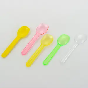 Dessert Spoons PS Disposable Plastic Small Ice Cream Spoon Utensils Plastic Disposable Coffee Spoon