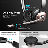 Nouveau Casque Filaire USB Anti-Bruit avec Microphone 2026