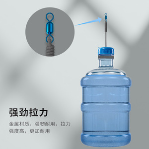 Aohu Fishing Swivel Connector Silicone High Elasticity Anti-Explosion Long Rotating Tube For Fishing Line - Product Image 2