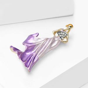 เข็มกลัดรูปพัดพับสามมิติ ดีไซน์ทันสมัย วัสดุโลหะผสมเคลือบน้ำมัน สำหรับตกแต่งเสื้อโค้ท เสื้อคลุม และปกเสื้อ - Product Image 4