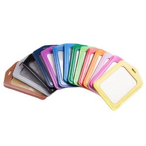 Insigne de travail en cuir PU porte-<span class=keywords><strong>carte</strong></span> d'identité étudiant porte-<span class=keywords><strong>carte</strong></span> de crédit d'affaires poche pour <span class=keywords><strong>carte</strong></span> plate - Product Image 1