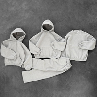 Design personnalisé Patchwork Unisexe Survêtement Zip Up Hoodie Vestes et Baggy Sweatpants Set Custom Fleece Survêtement Hommes