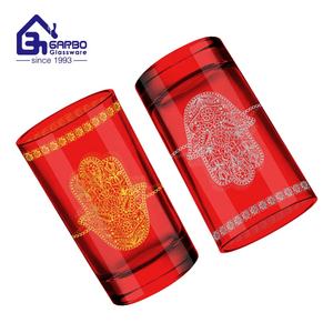 كوب زجاجي 170 مل 6 أونصة كلاسيكي على الطراز العربي المغربي من سوق الشرق الأوسط مع شارات مزخرفة أواني زجاجية لشرب الشاي - Product Image 2