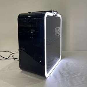 LED Display <b>Cabinet</b> with Tiered Plastic Shelves for Tobacco Product Showcase <b>Lockable</b> Countertop Acrylic Two-Layer Smoke Rack - Product Image 5