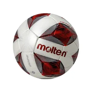 Balon De Futbol 2023 Club Match Custom Logo Thermal Bonded Sealed Textured Pu Molten Leather Match Soccer Ball Football Ball