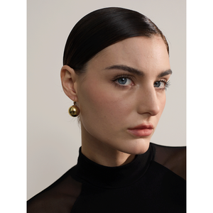 Jinyue 3310 due dimensioni liscia in acciaio inossidabile rotonda cerchio palla grande cerchio orecchini a cerchio macchiano meno metallo cavi fascino gioielli alla moda - Product Image 2