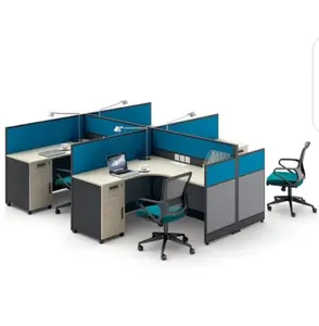 OEM Mehr personen kabine Büro trennwand Tisch beliebte Büromöbel 4 Personen Workstation Tische