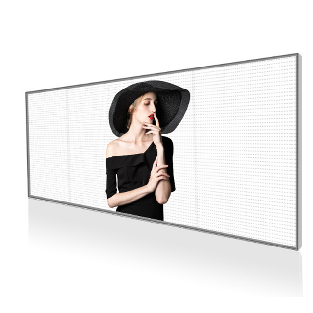 P2.6-P7.8 Transparent Flexible LED Mesh Screen, High Brightness Glass Window Display for Shopping Mall Car Advertising