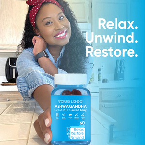 Tự nhiên hỗn hợp berry KSM-66 Ashwagandha chiết xuất từ rễ bổ sung Gummies với Vitamin D thảo dược thư giãn và thư giãn cho người lớn - Product Image 6