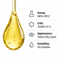 Huile d'extrait de graines de Bakuchiol en vrac de l'usine LCHBIO, 98% HPLC, qualité cosmétique, à base de plantes, rétinol pour peaux sensibles